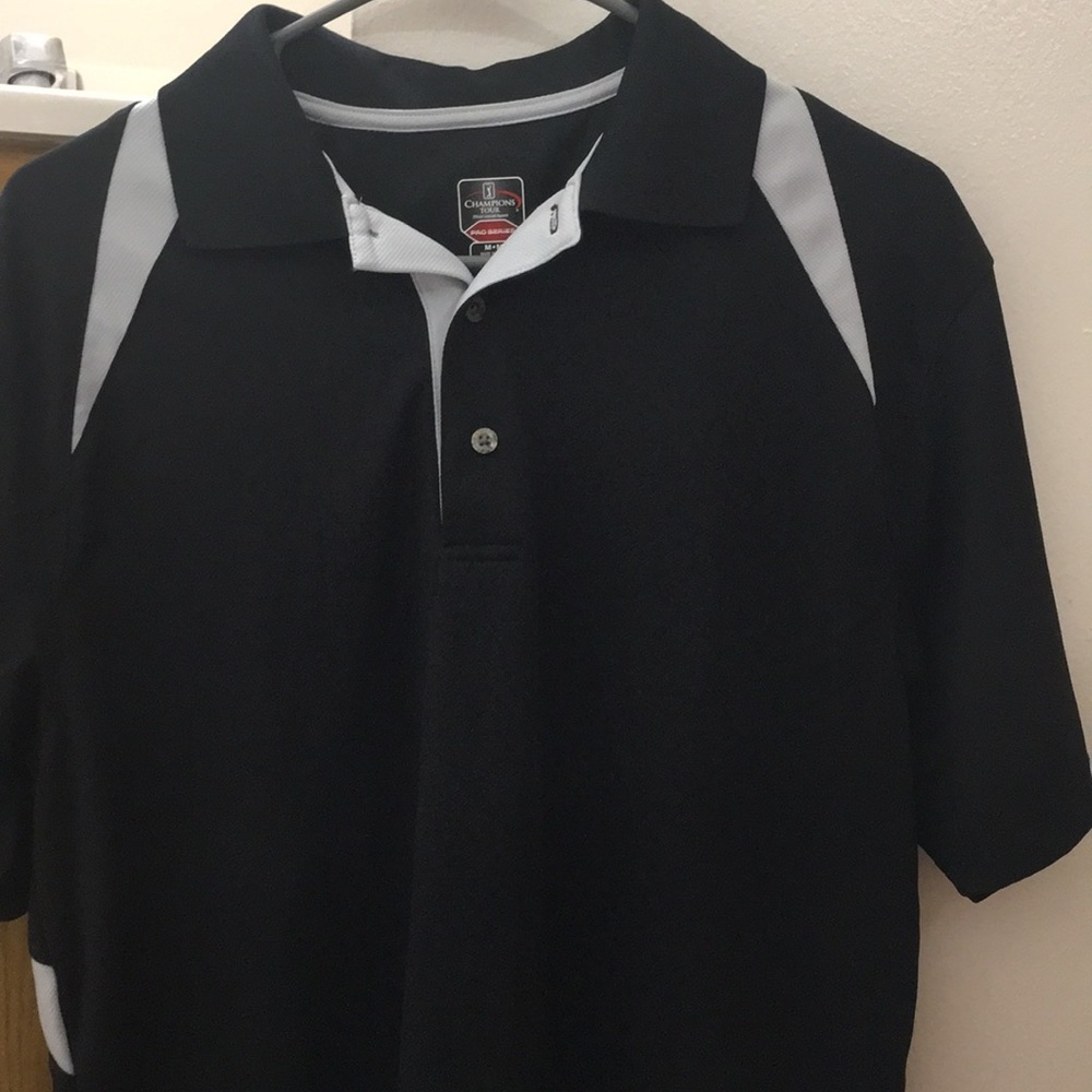 PGA Champions Tour- “Pro Series” Black & Gray Polo